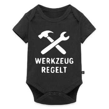Werkzeug Regelt Hammer Schraubenschlüssel - Baby Premium Kurzarmbody - Schwarz - Vorne