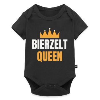 Bierzelt Queen – Volksfest Frauen Krone Spruch - Baby Premium Kurzarmbody - Schwarz - Vorne