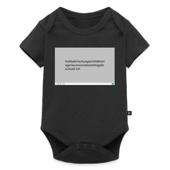 Kryptische Textmuster Grau Neon - Baby Premium Kurzarmbody - Schwarz - Vorne