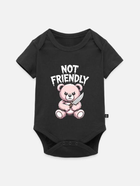 Not Friendly Introvertiert Antisocial Einzelgänger - Baby Premium Kurzarmbody - Schwarz