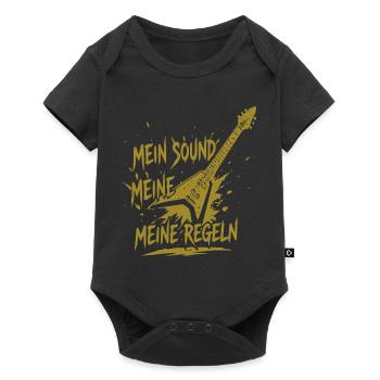 Meine Regeln Mein Sound - Baby Premium Kurzarmbody - Schwarz - Vorne