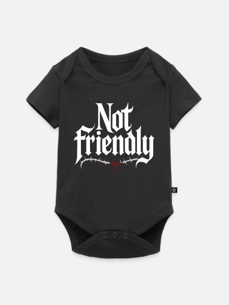 Not Friendly Introvertiert Antisocial Einzelgänger - Baby Premium Kurzarmbody - Schwarz