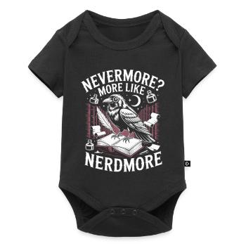 Rabe Nevermore Parodie - Baby Premium Kurzarmbody - Schwarz - Vorne