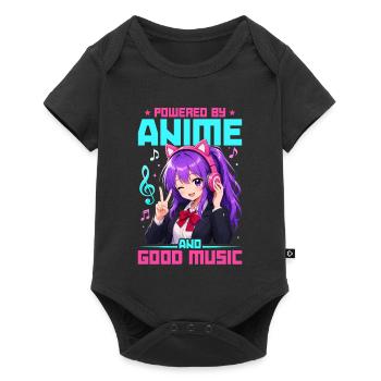 Anime et musique Chibi - Body à manches courtes Premium Bébé - noir - Devant