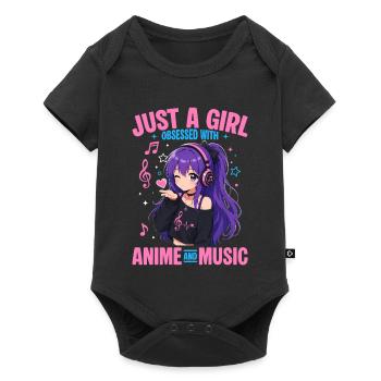 Anime et musique Chibi - Body à manches courtes Premium Bébé - noir - Devant