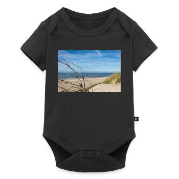 Idylle de la mer du Nord danoise : plage de Søndervig - Body à manches courtes Premium Bébé - noir - Devant