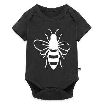 Wabenbiene Silhouette - Baby Premium Kurzarmbody - Schwarz - Vorne