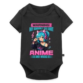 Anime et musique Chibi - Body à manches courtes Premium Bébé - noir - Devant