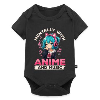 Anime et musique Chibi - Body à manches courtes Premium Bébé - noir - Devant