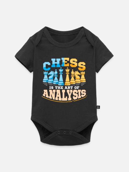 Schach Schachspieler Schachbrett - Baby Premium Kurzarmbody - Schwarz