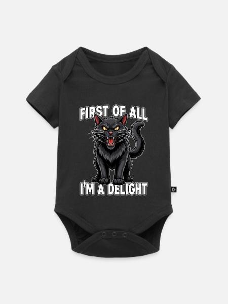 Zuerst Bin Ich Ein Genuss - Baby Premium Kurzarmbody - Schwarz