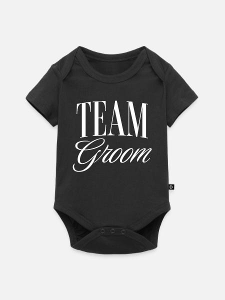 Team Groom - Baby Premium Kurzarmbody - Schwarz