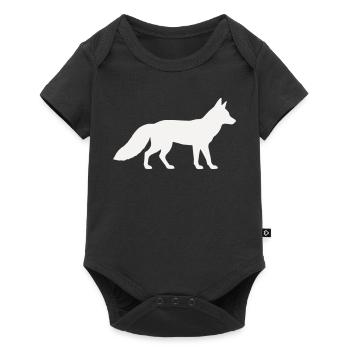 Wolf - Baby Premium Kurzarmbody - Schwarz - Vorne