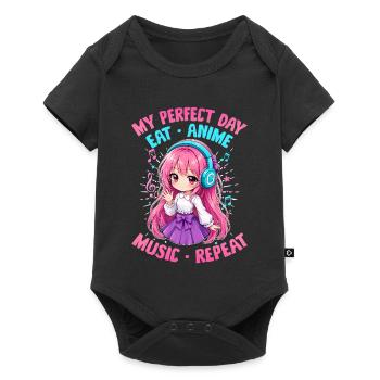 Anime and Music Chibi - Baby Premium short-sleeve bodysuit - black - Front