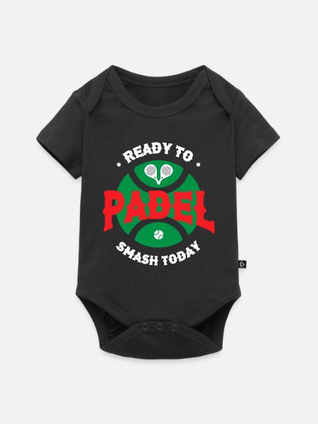 Ready_to_Smash_Today_Padel - Baby Premium Kurzarmbody - Schwarz