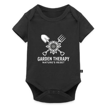 Tournesol de jardinage - Body à manches courtes Premium Bébé - noir - Devant