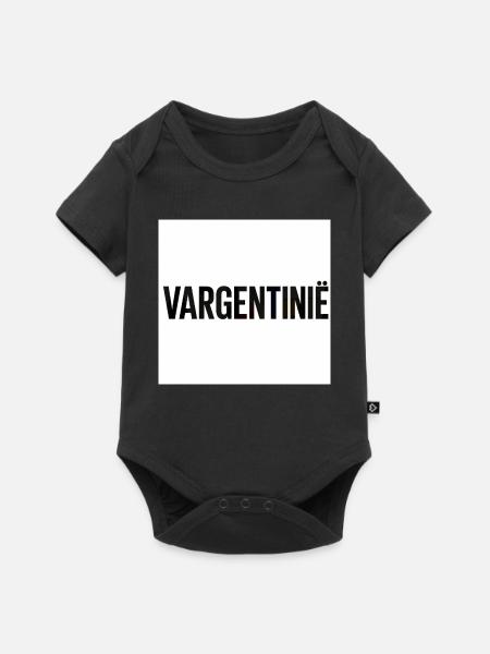 Vargentino-Typografie-Logo - Baby Premium Kurzarmbody - Schwarz