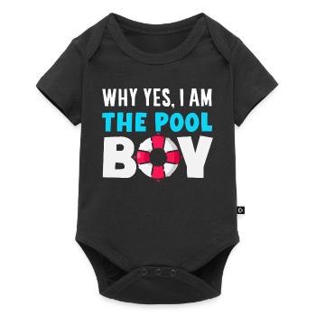 Dictons drôles de nageurs et conception de clubs de natation - Body à manches courtes Premium Bébé - noir - Devant
