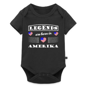 Legenden aus Amerika - Baby Premium Kurzarmbody - Schwarz - Vorne