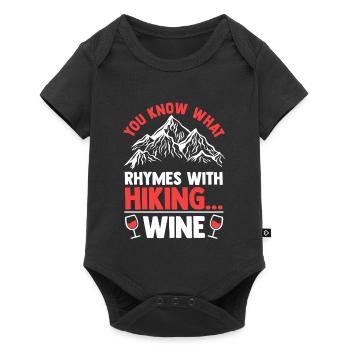 Hiking Mountain Trail Backpacking Outdoors Poaching - Baby Premium short-sleeve bodysuit - black - Front
