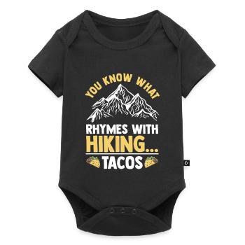 Hiking Mountain Trail Backpacking Outdoors Poaching - Baby Premium short-sleeve bodysuit - black - Front