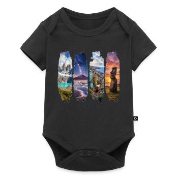 Voyage de vacances au Chili – Nature et culture en Patagonie - Body à manches courtes Premium Bébé - noir - Devant