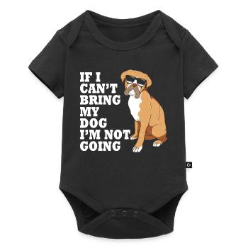 Chien Boxer - Body à manches courtes Premium Bébé - noir - Devant