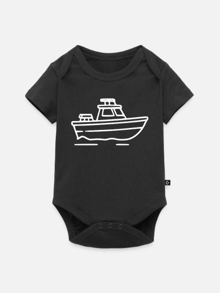 Schiff Boot Reise Geschenk - Baby Premium Kurzarmbody - Schwarz
