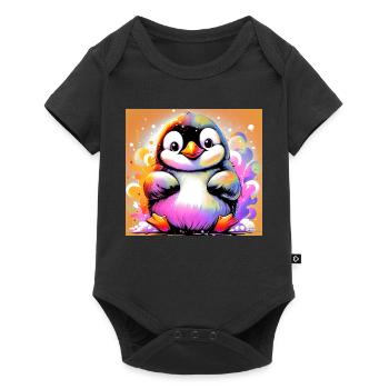 penguin - Baby Premium short-sleeve bodysuit - black - Front