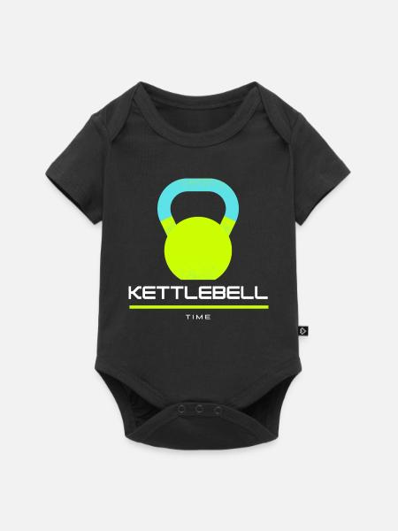 Kettlebell Time cool - Baby Premium Kurzarmbody - Schwarz