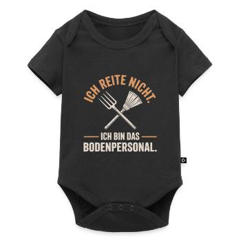 Pferde Ich Reite Nicht Ich Bin Das Bodenpersonal - Baby Premium Kurzarmbody - Schwarz - Vorne