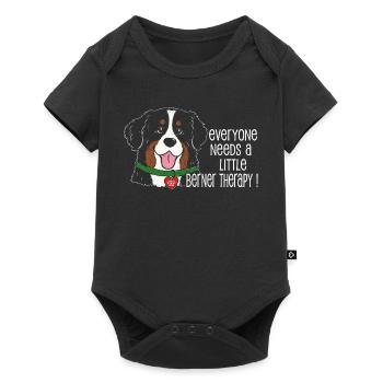 Bernese Mountain Dog Little Berner Therapy Dog Humor - Baby Premium short-sleeve bodysuit - black - Front