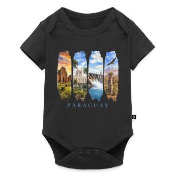 Voyage de vacances au Paraguay – Motif culturel sud-américain - Body à manches courtes Premium Bébé - noir - Devant