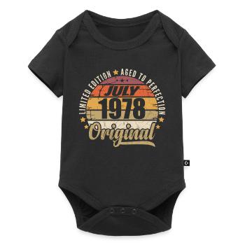 Anniversaire Mythique 1978 Cadeau Vintage 1978 - Body à manches courtes Premium Bébé - noir - Devant