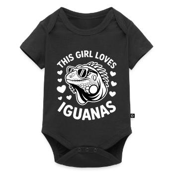 Leguane Sprüche Leguane Lustiges Leguane Geschenk  - Baby Premium Kurzarmbody - Schwarz - Vorne