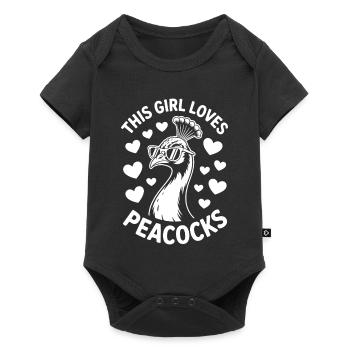 Peacock Sayings Peacock Bird Funny Peacock Gift - Baby Premium short-sleeve bodysuit - black - Front