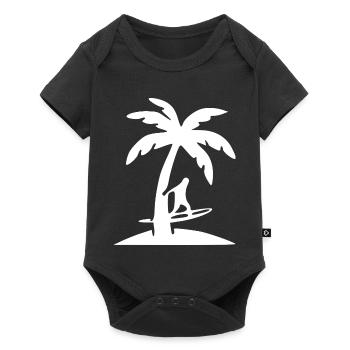 Vacances d’été pour surfeur surfeur Palmier Tree - Body à manches courtes Premium Bébé - noir - Devant