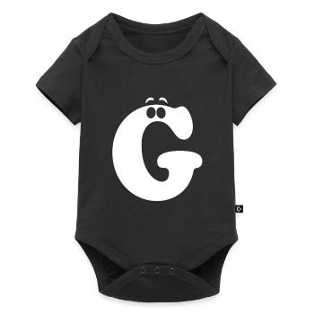 Large G Style Print | Letter G funny G logo - Baby Premium short-sleeve bodysuit - black - Front
