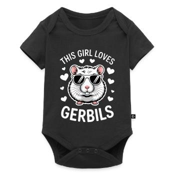 Dictons mongols des rats de course cadeau des gerbilles - Body à manches courtes Premium Bébé - noir - Devant