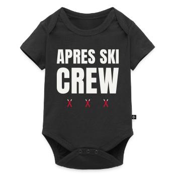 Après Ski Crew Wintersport Ski Gruppe Partnerlook - Baby Premium Kurzarmbody - Schwarz - Vorne