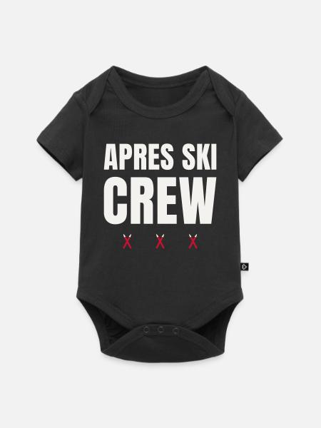 Après Ski Crew Wintersport Ski Gruppe Partnerlook - Baby Premium Kurzarmbody - Schwarz
