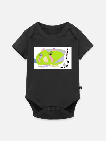Elefant - Baby Premium Kurzarmbody - Schwarz