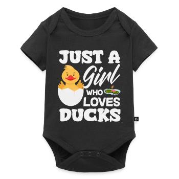 Motifs drôles de canards Citons amoureux de canards - Body à manches courtes Premium Bébé - noir - Devant