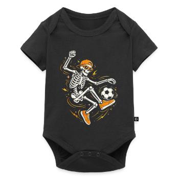 Halloween, football américain, squelette - Body à manches courtes Premium Bébé - noir - Devant