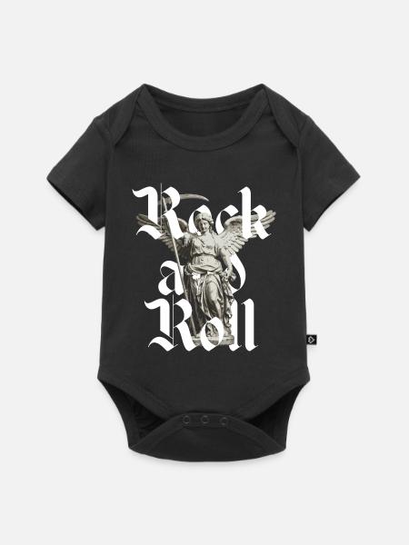 Engel des Rock'n'Roll - Baby Premium Kurzarmbody - Schwarz