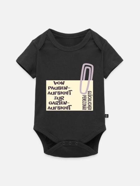 Abschied Lehrer - Garten - Baby Premium Kurzarmbody - Schwarz