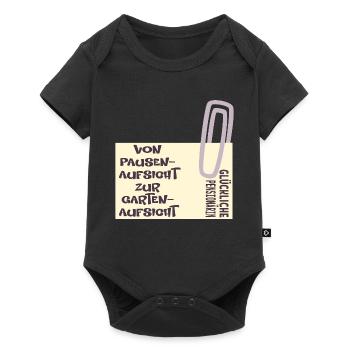 Abschied Lehrerin - Pensionärin Garten - Baby Premium Kurzarmbody - Schwarz - Vorne