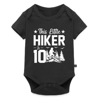 Hiking Kids 10th Birthday Outdoor Hiking Kids - Baby Premium Kurzarmbody - Schwarz - Vorne