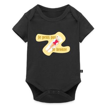 Je peux pas je bronze - Body à manches courtes Premium Bébé - noir - Devant