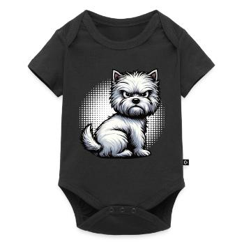 Propriétaire de Westie Westie Terrier des Highlands - Body à manches courtes Premium Bébé - noir - Devant